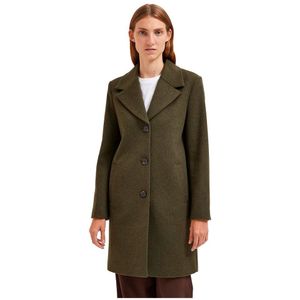 Selected New Sasja Wool Coat Beige 38 Vrouw