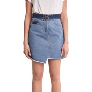 Salsa Jeans Push In Secret Glamour Contrast Denim Mini Skirt Blauw 25 Vrouw