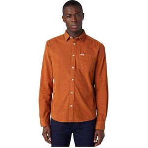 Wrangler 1 Pocket Regular Fit Long Sleeve Shirt Oranje L Man