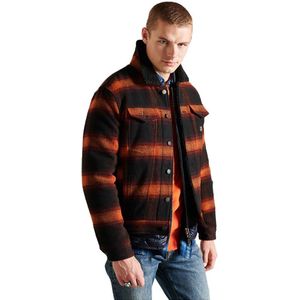 Superdry Highwayman Wool Sherpa Trucker Jacket Zwart XL Man