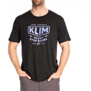Klim Ride Therapy Short Sleeve T-shirt Zwart L Man