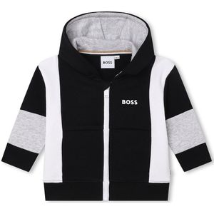 Boss J05a47 Full Zip Sweatshirt Zwart 12 Months