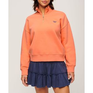 Superdry Essential Half Zip Sweatshirt Oranje XS Vrouw