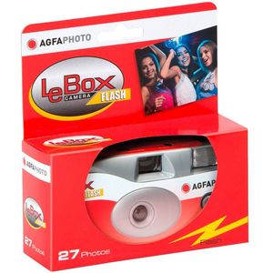 Agfa Lebox 400 27 Flash Disposable Camera Rood,Grijs