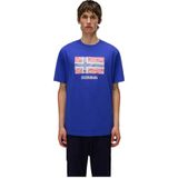Napapijri - S-Drapeau SS - T-shirt - Blauw - Heren