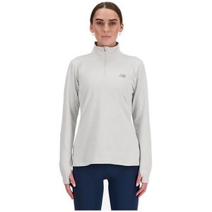 New Balance Sport Essentials Space Dye Half Zip Long Sleeve T-shirt Wit M Vrouw