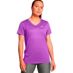 Under Armour Tech V-neck Solid T-shirt Met Korte Mouwen Paars S Vrouw