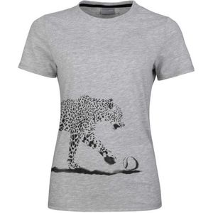 Head Racket Leopard Short Sleeve T-shirt Grijs S Vrouw