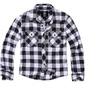 Brandit Check Long Sleeve Shirt Wit 158-164 cm Jongen