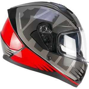 SKA-P 3MHA Speeder Sport Helm - Grijs/Rood - Polycarbonaat