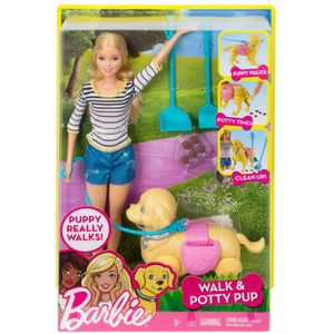 Barbie Walk And Potty Pup Doll Veelkleurig