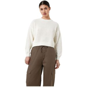 Noisy May Maysa O Neck Sweater Beige,Wit L Vrouw