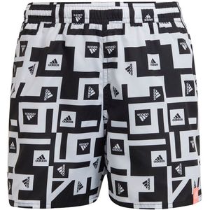 Adidas Aop Swimming Shorts Wit,Zwart 5-6 Years