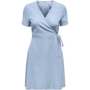 Only Addiction-caro Short Sleeve Short Dress Blauw XL Vrouw