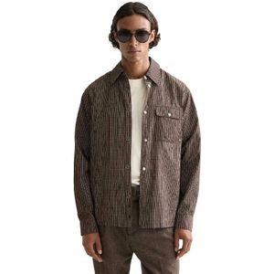 Scotch & Soda Micro-check Structured Overhemd Met Lange Mouwen