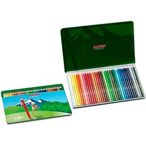 Alpino Metal Case 36 Pencils Colors Veelkleurig