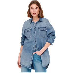 Only Kasia Os Long Sleeve Shirt Blauw L Vrouw