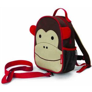Skip Hop Zoo Mini Backpack With Safety Harness Monkey Rood