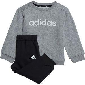 Adidas Lin Fl Jogger Set Grijs 3-4 Years Meisje
