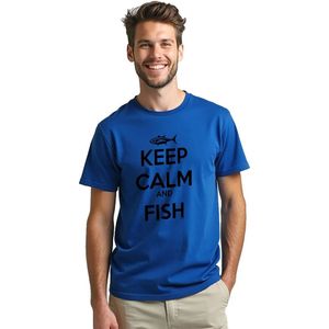 Kruskis Keep Calm And Fish T-shirt Met Korte Mouwen