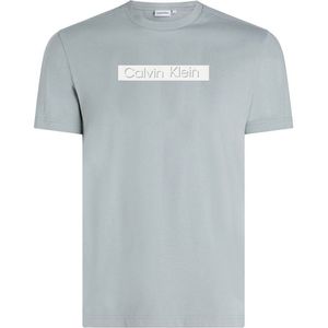 Calvin Klein Cut Out Shadow Logo Short Sleeve T-shirt Grijs S Man