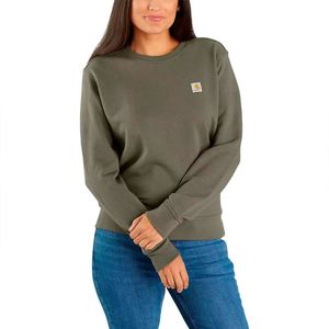 Carhartt - Women French Terry Crewneck - Trui - Dusty Olive - Katoen en TENCEL Lyocell