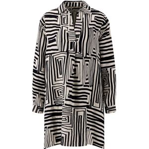 FYNCH HATTON - Lange Mouwen Jurk - Dierenprint - Linnen