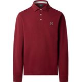 Hackett Londonvoor mannen. HM5500005 Erfgoed H Polo Ls (L), Casual, Granaatappel, Katoen, Lange mouwen