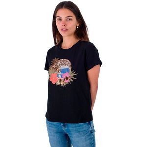Hurley Leopard Classic T-shirt Zwart S Vrouw