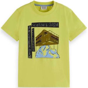 Scotch & Soda Relaxed Fit Front Artwork T-shirt Met Korte Mouwen
