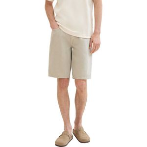 Tom Tailor 1040211 Loose Fit Denim Shorts Beige XL Man