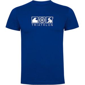 Kruskis Triathlon Short Sleeve T-shirt Blauw S Man