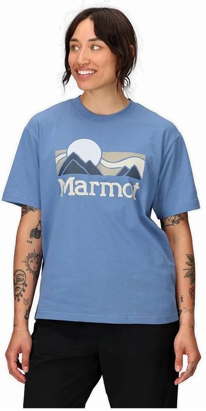 Marmot - Coastal T-shirt - Dames - Duurzaam - Ademend - Bergpanoramaprint