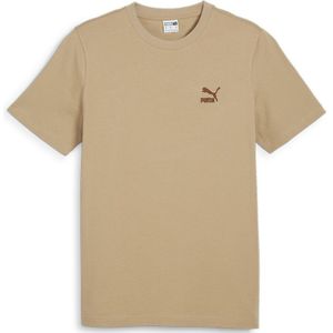 Puma Select Classics Small Logo Short Sleeve T-shirt Beige XS Man