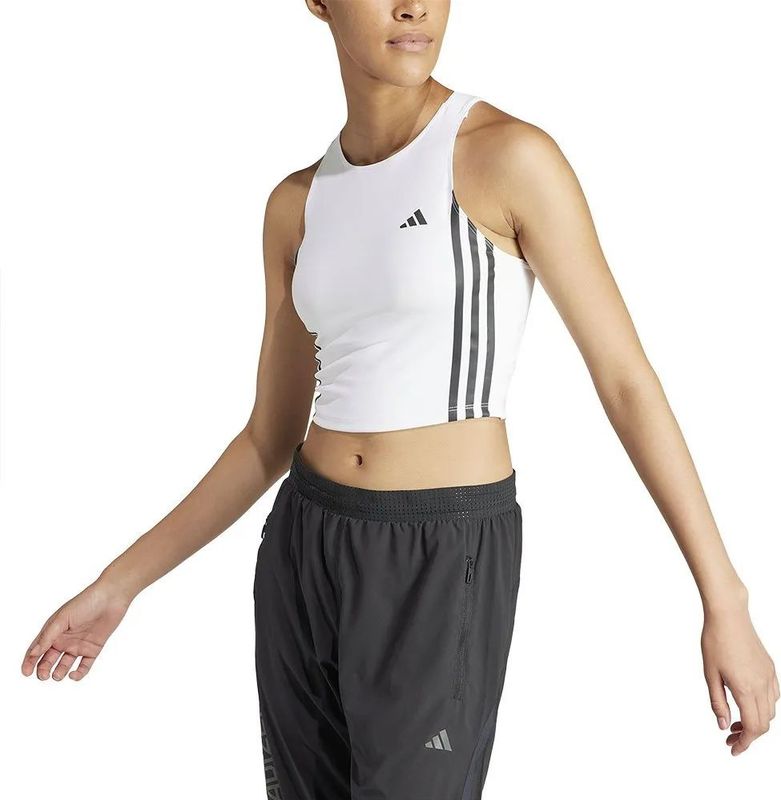 Adidas - Own The Run 3 Stripes - Sporttop - Zwart - Polyester