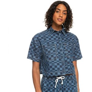 Roxy - Blue Wave Club Printed - T-shirt - Korte Mouwen - V-hals