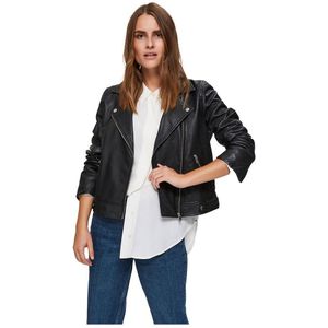 Selected Katie Leather Jacket Zwart 38 Vrouw