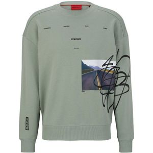 Hugo Deral 10249110 Sweatshirt Groen XL Man