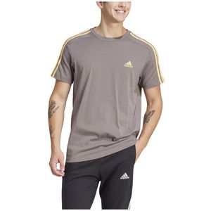 Adidas Essentials Single Jersey 3 Stripes Short Sleeve T-shirt Grijs S / Regular Man
