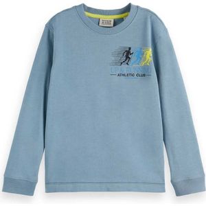 Scotch & Soda Relaxed Fit Front And Back Artwork T-shirt Met Lange Mouwen