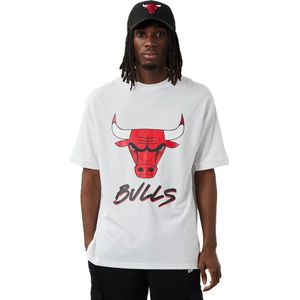 New Era Chicago Bulls Nba Script Mesh T-shirt Met Korte Mouwen