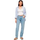 Superdryvoor vrouwen. W7011160A Jeans Recht Blauw (26/30), Casual, Katoen, Denim