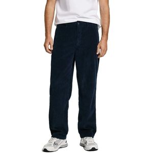 Pepe Jeansvoor mannen. PM211762 Relaxte Corduroy marine chino broek (28), Casual, Katoen, Marineblauw
