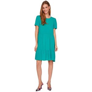 Vila Paya Short Sleeve Short Dress Groen,Blauw 44 Vrouw