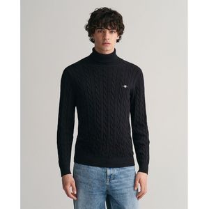 Gant Cable Sweater Zwart S Man