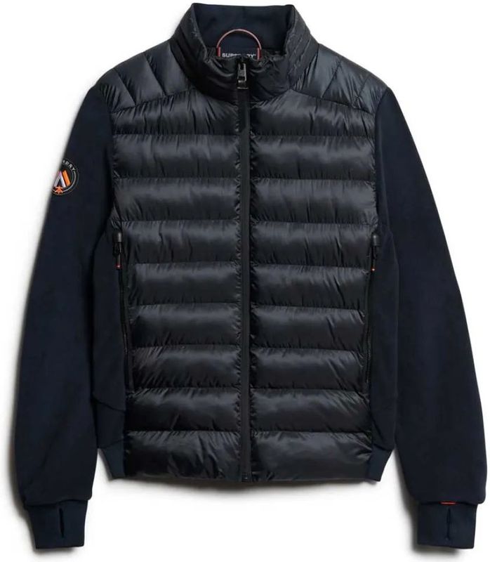 Superdry - M5012044A - Hybride Bomberjack - Zwart - Gerecycled Polyester