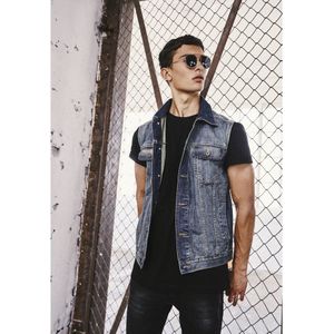 Urban Classics Denim Vest Blauw XL Man