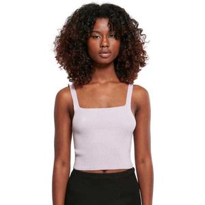 Urban Classics Cropped Knit Sleeveless Top Paars 3XL Vrouw