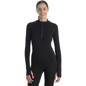Icebreaker - 300 MerinoFine Polar L/S Half Zip - Merino-ondergoed - Zwart