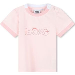 Boss J50818 Short Sleeve T-shirt Roze 6 Months